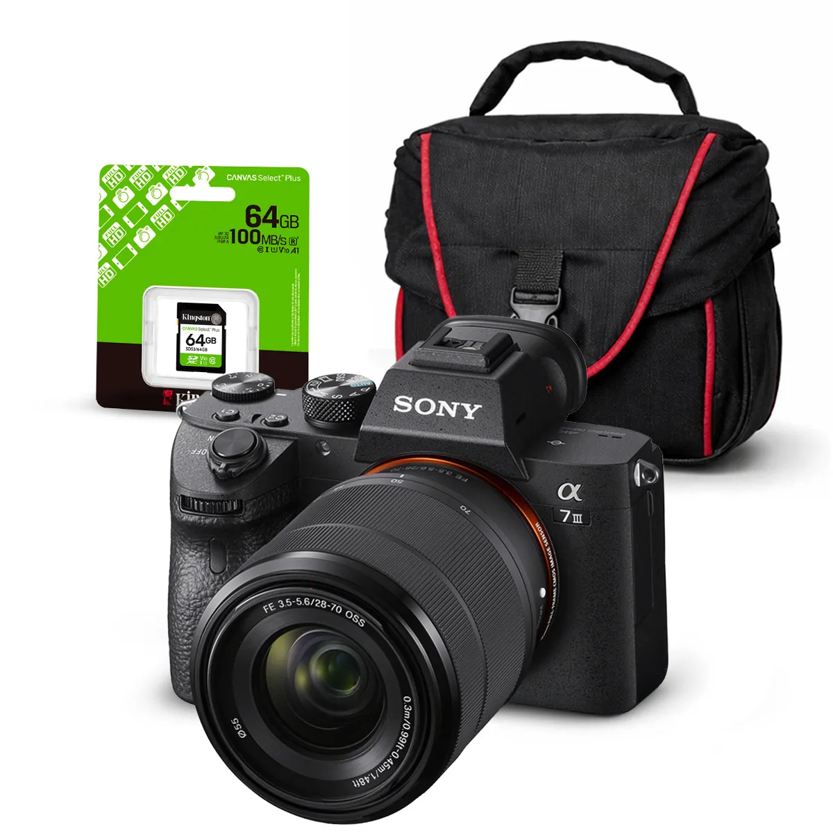 SONY - Cámara Sony Alpha 7 III Mirrorless + Lente 28-70mm II + Kit Básico