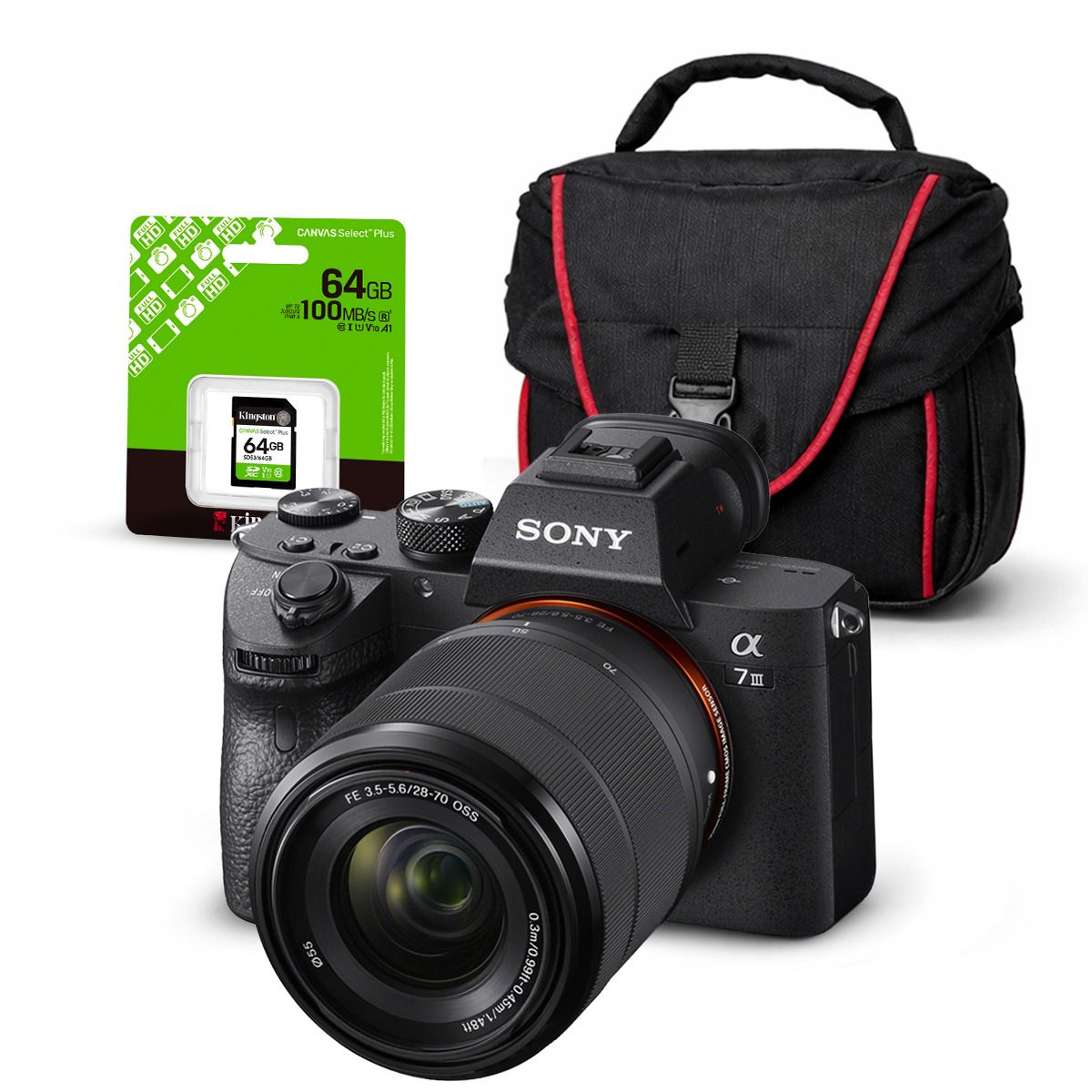 SONY - Cámara Sony Alpha 7 III Mirrorless + Lente 28-70mm II + Kit Básico