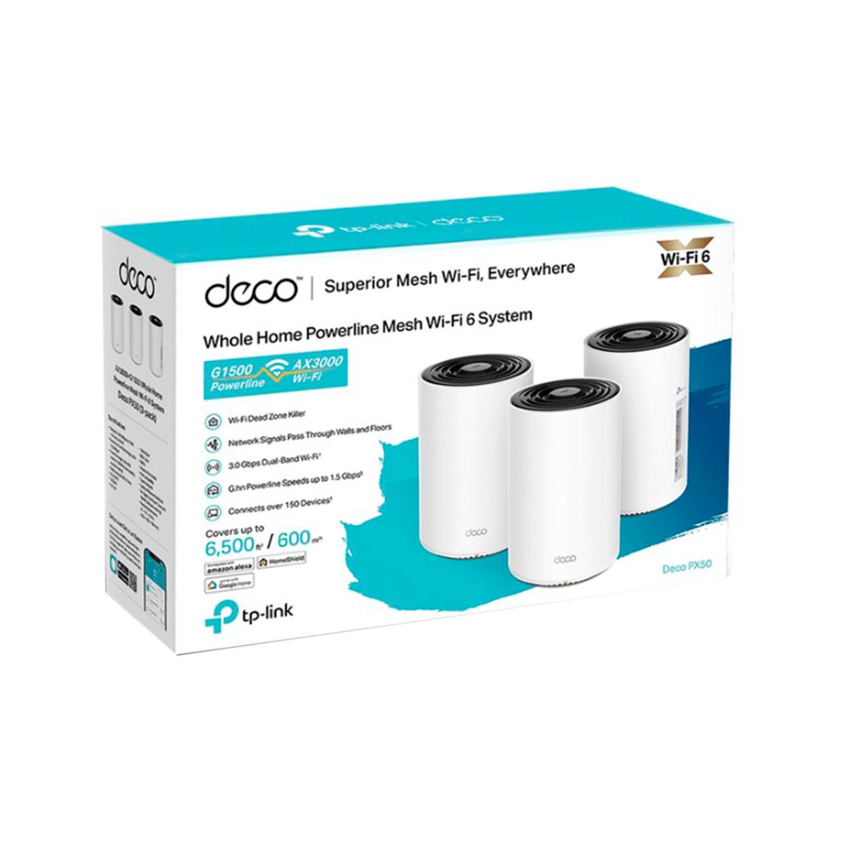 TP LINK - ACCESS POINT TP-LINK DECO PX50 3PACK WIFI6 AX3000 PN DECO PX50 3 PACK
