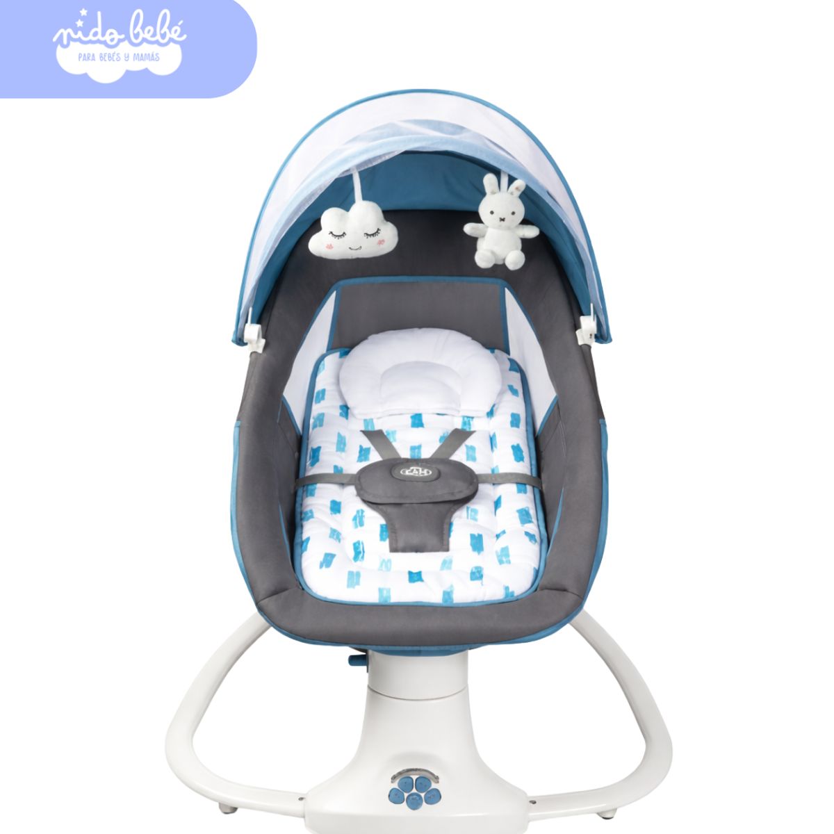 BABY - Mecedora Eléctrica para Bebé 3 en 1 CM-4031 con Bluetooth, Control Remoto y Modo Reclinable DELUXE