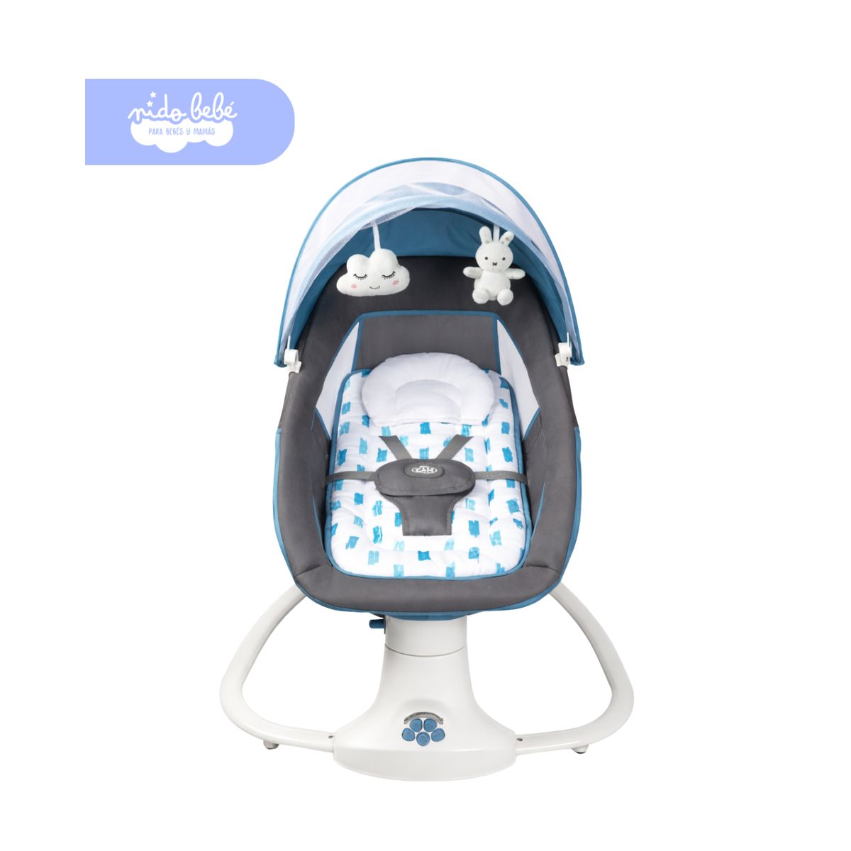 BABY - Mecedora Eléctrica para Bebé 3 en 1 CM-4031 con Bluetooth, Control Remoto y Modo Reclinable DELUXE