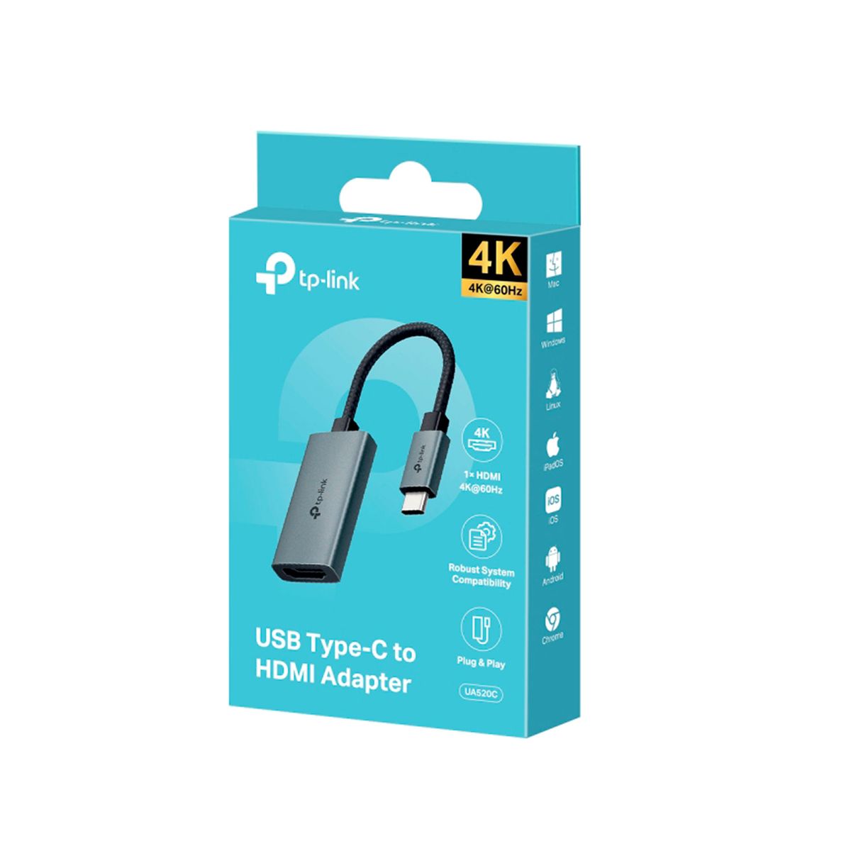 TP LINK - ADAPTADOR USB TP-LINK UA520C USB-C A HDMI 4K 60HZ PN UA520C