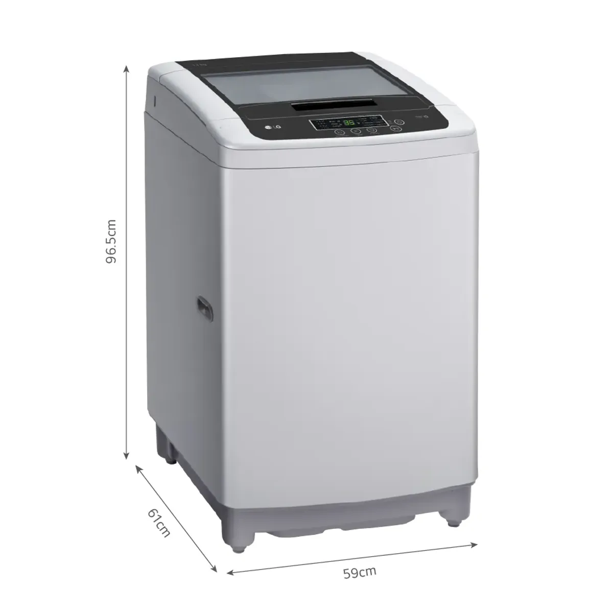 LG - Lavadora LG de 13 kg carga superior Smart Inverter con TurboDrum™, gris