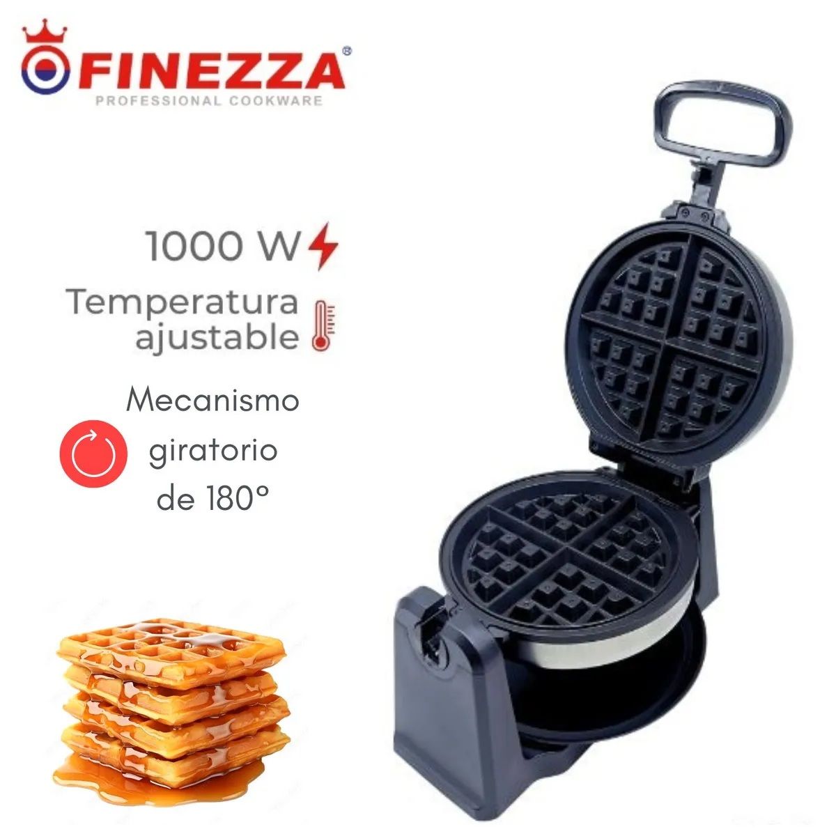 FINEZZA - WAFLERA SISTEMA GIRATORIO DE 180° FINEZZA FZ-822WF 1000 WATTS