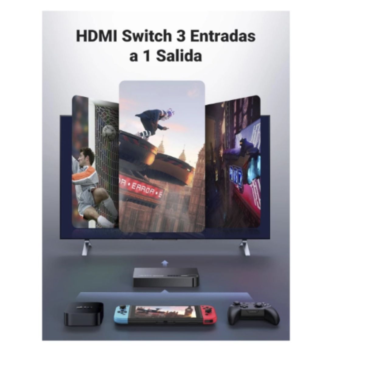 UGREEN - UGREEN 40234 Switch HDMI 4K 3 en 1