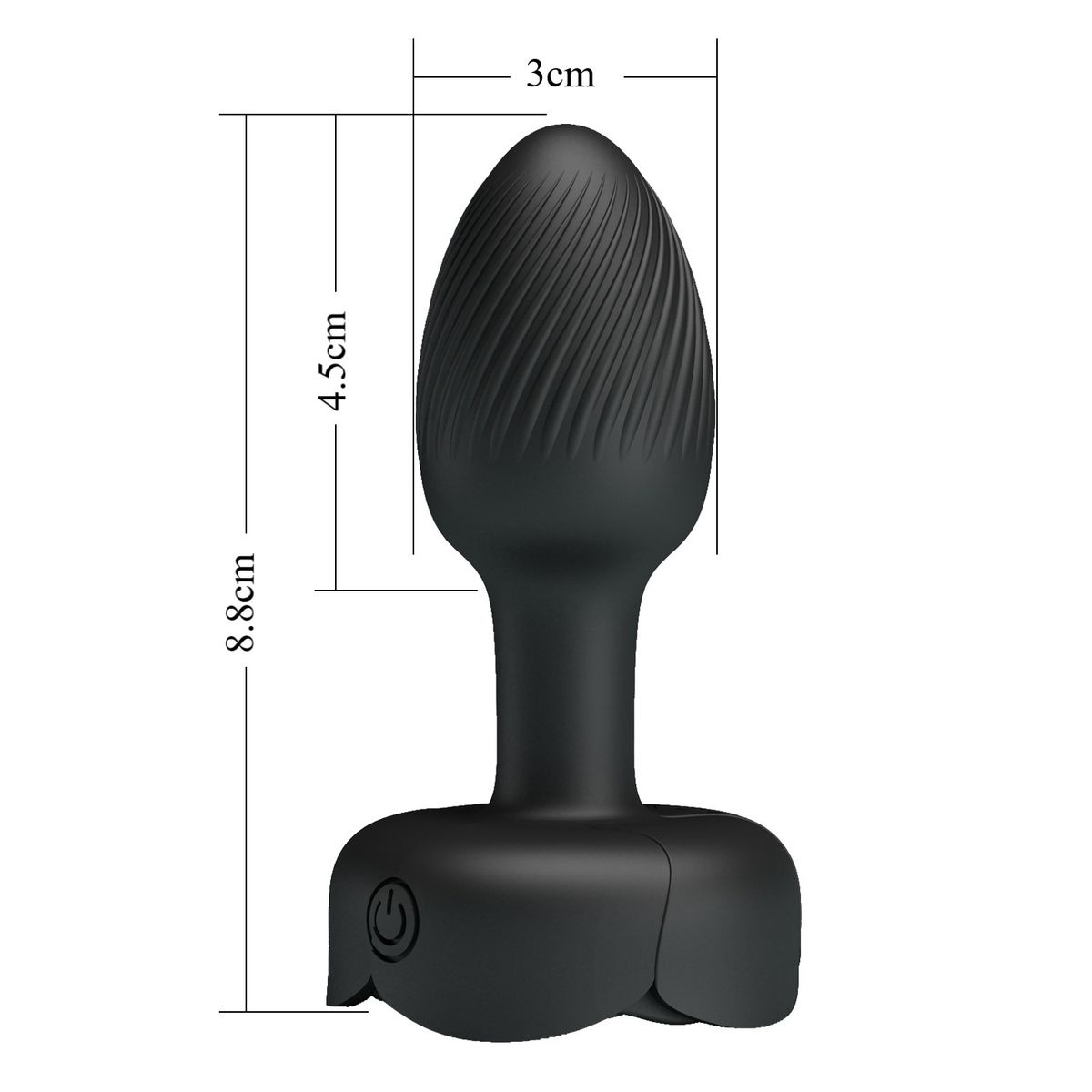 PRETTY LOVE - Plug Anal LED Vibrador Olman 5 Colores Talla S Largo 8.8 cm Ø 3 cm