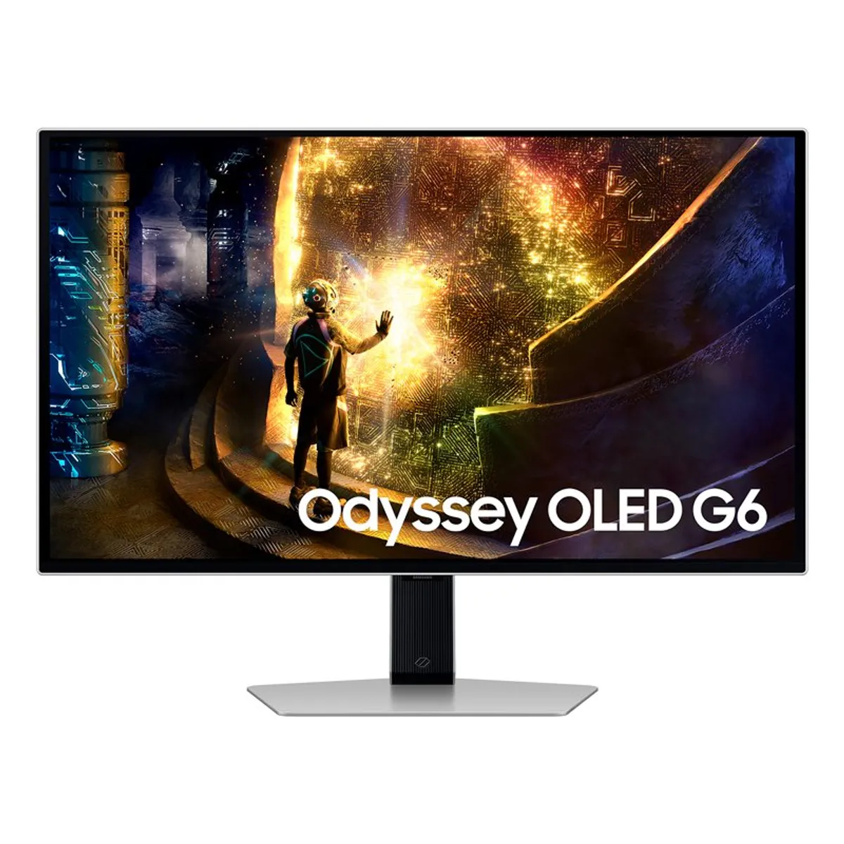 SAMSUNG - MONITOR PLANO GAMING SAMSUNG ODYSSEY OLED G6 27 QHD 240HZ COLOR BLANCO CON BORDES NEGROS