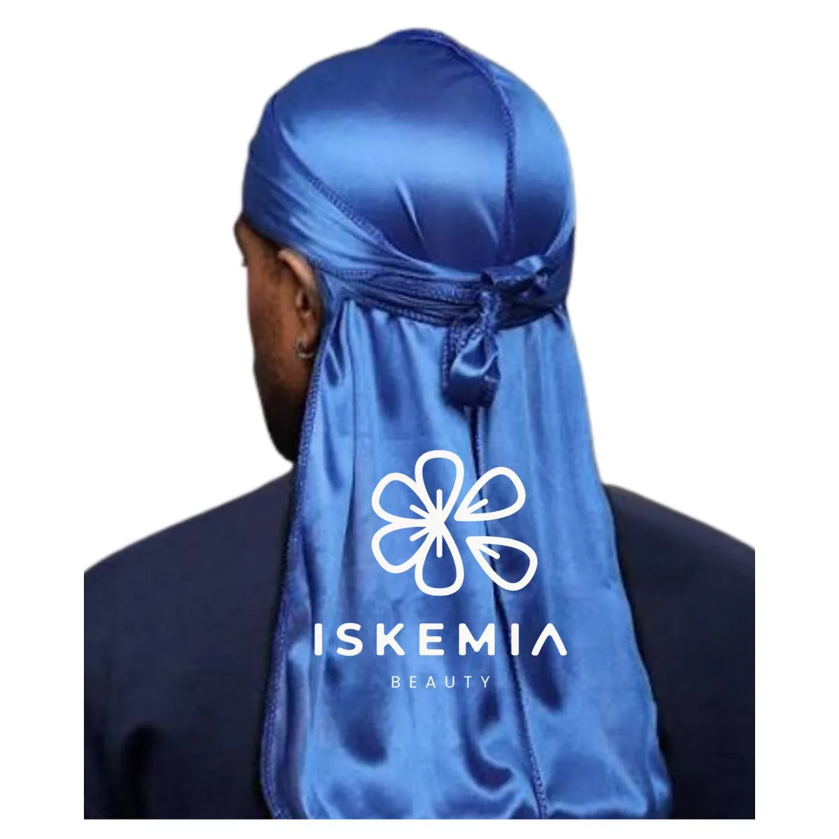 GENERICO - Gorro Durag de Satín para rizos, rastas y trenzas africanas en AZUL