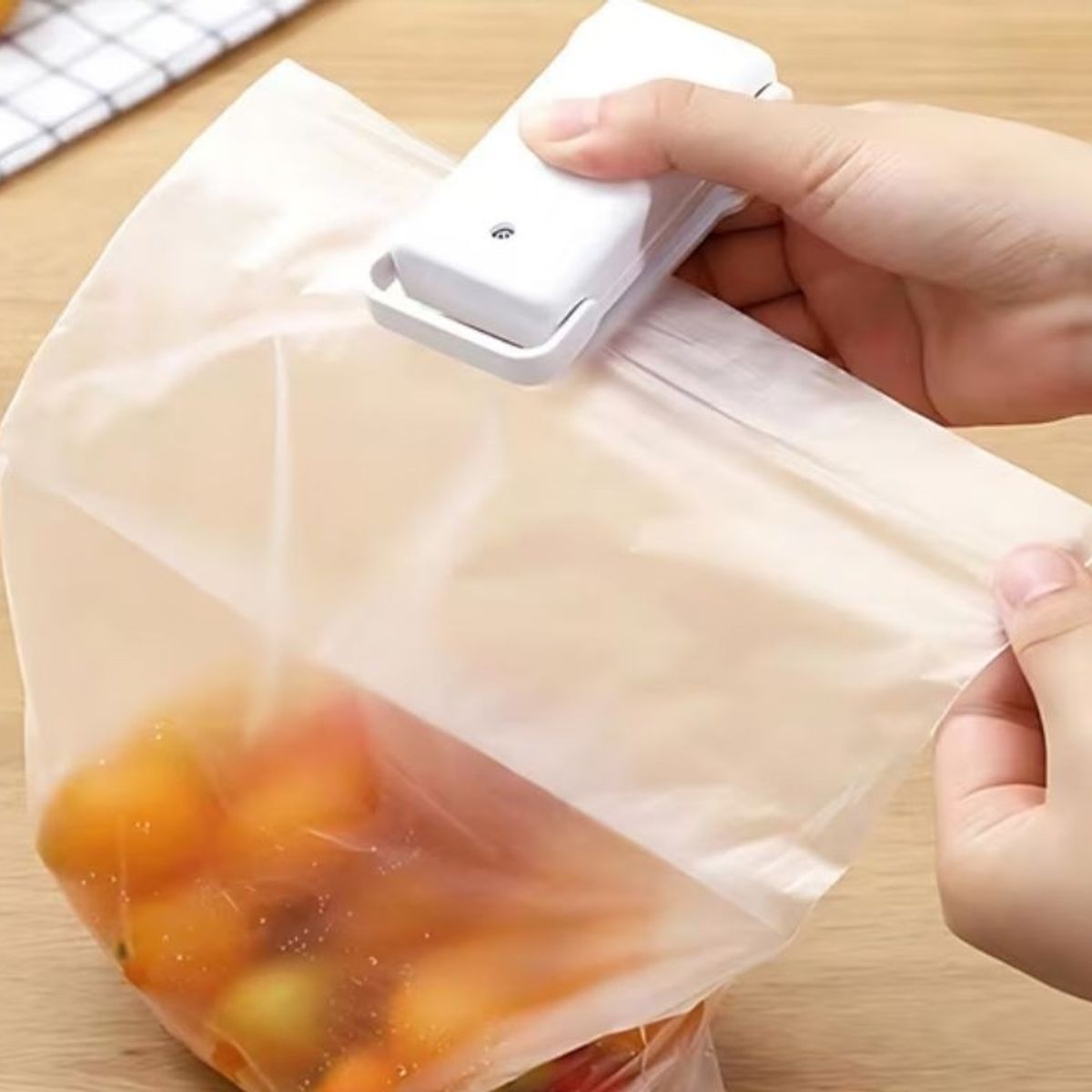 GENERICO - MINI SELLADORA PORTÁTIL BLANCA PARA BOLSAS - CONSERVA ALIMENTOS FRESCOS