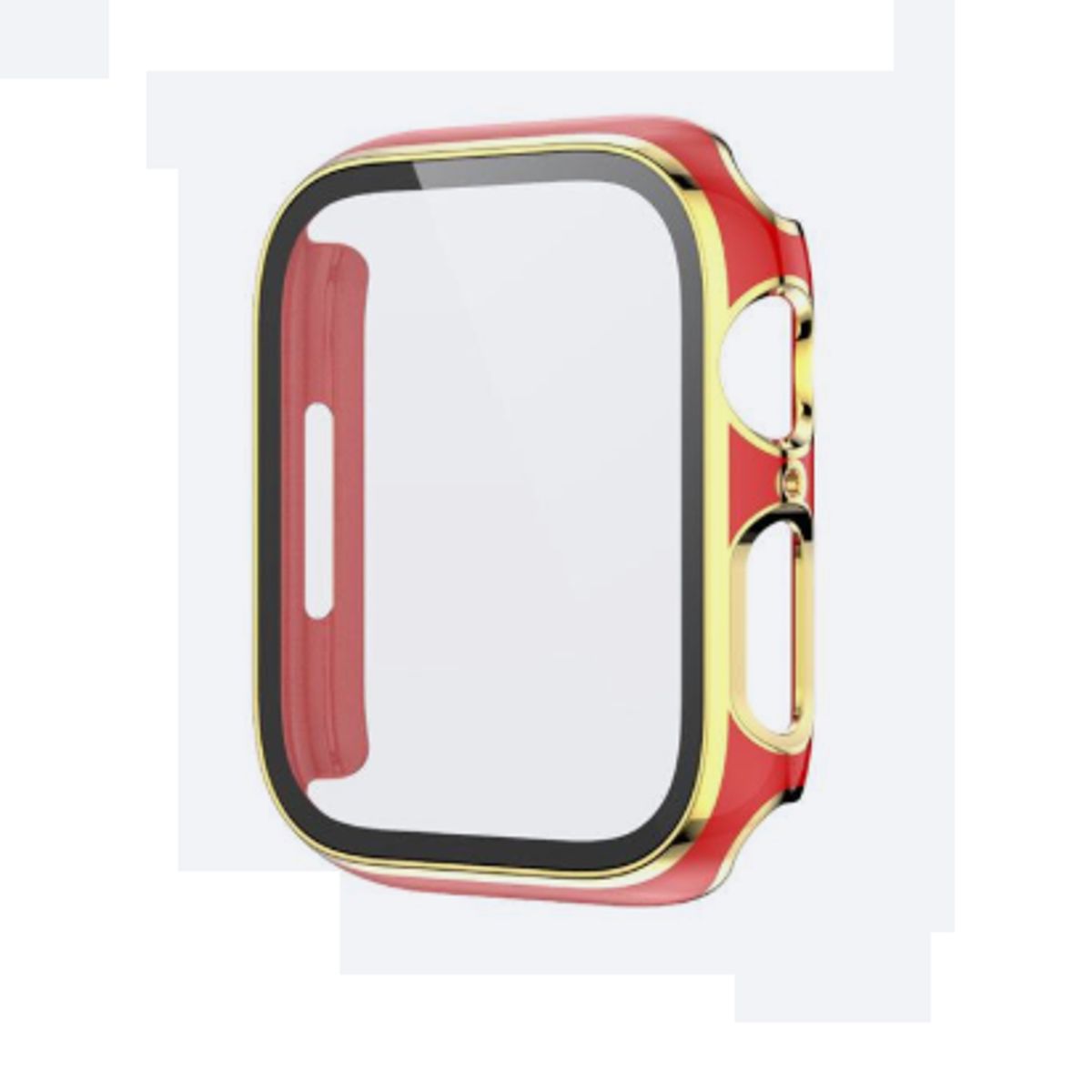 GENERICO - Bumpers para Apple Watch Bordes Dorados 41mm - ROJO