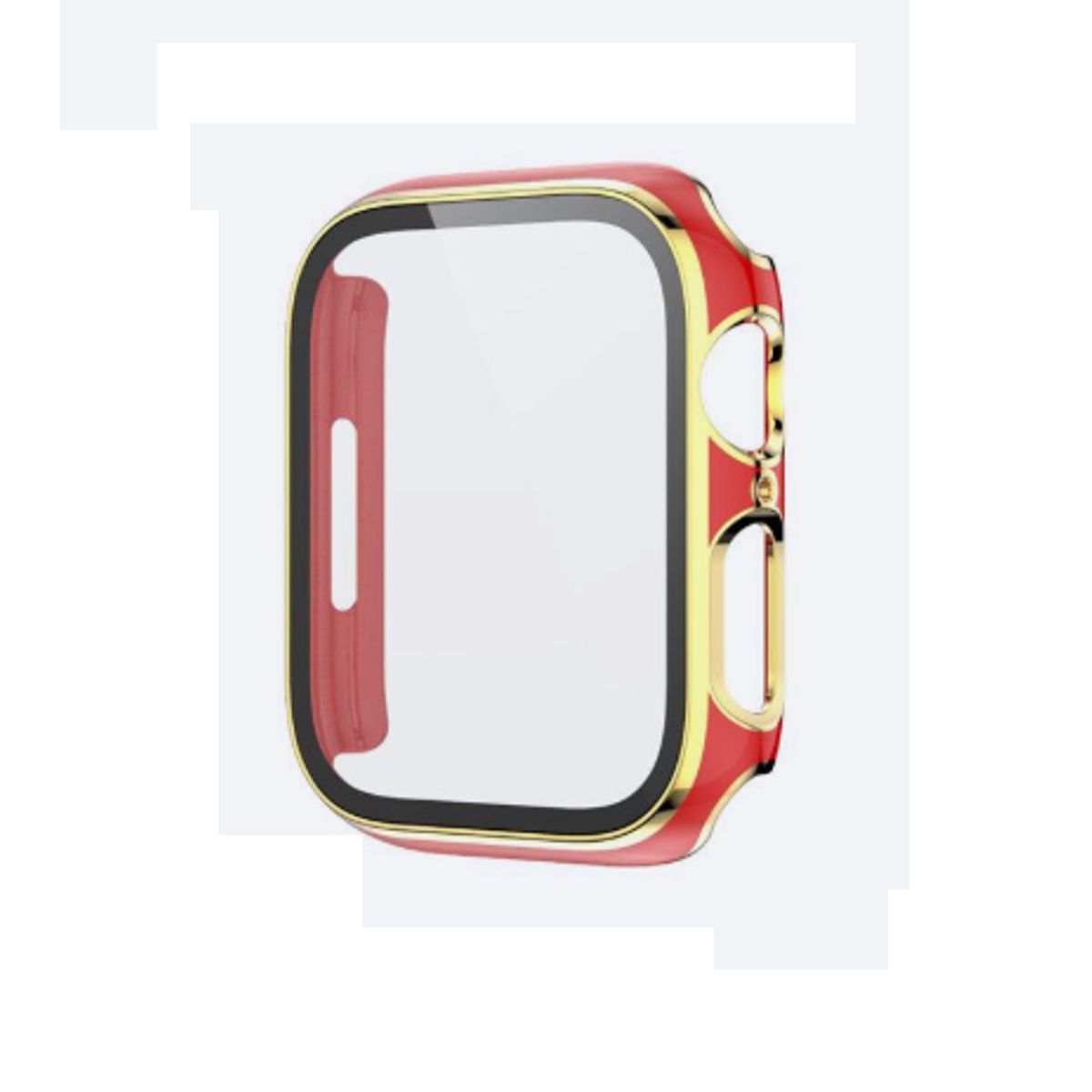 GENERICO - Bumpers para Apple Watch Bordes Dorados 41mm - ROJO