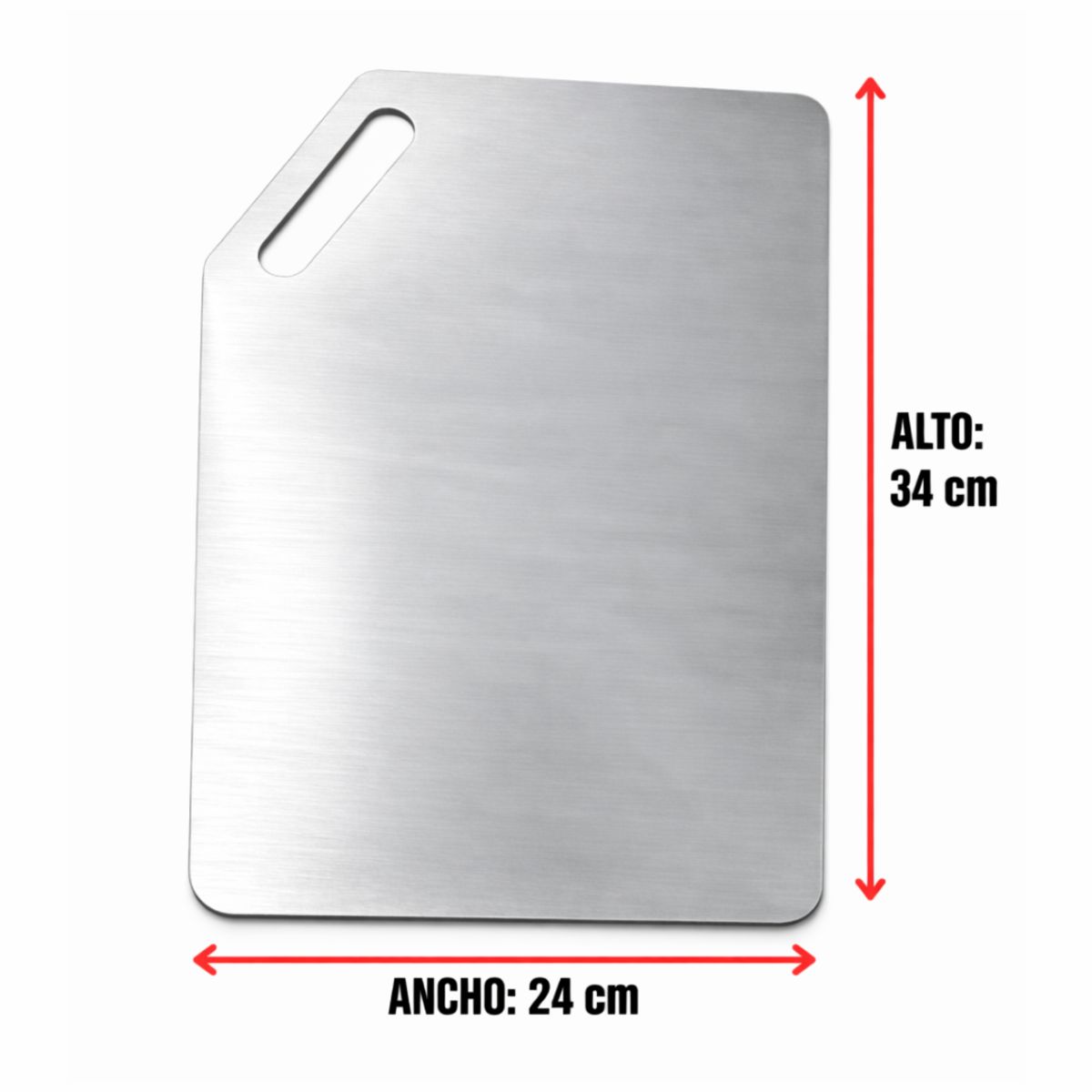 THE GRILL SHOP - Tabla de Corte Multiuso de Acero Inoxidable Pro