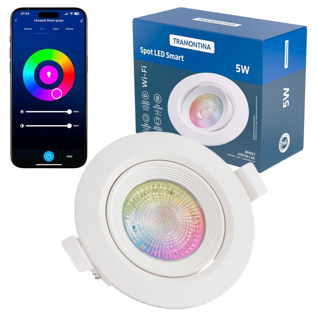 TRAMONTINA - FOCO INTELIGENTE SPOT LED SMART Wi-Fi 5W TRAMONTINA