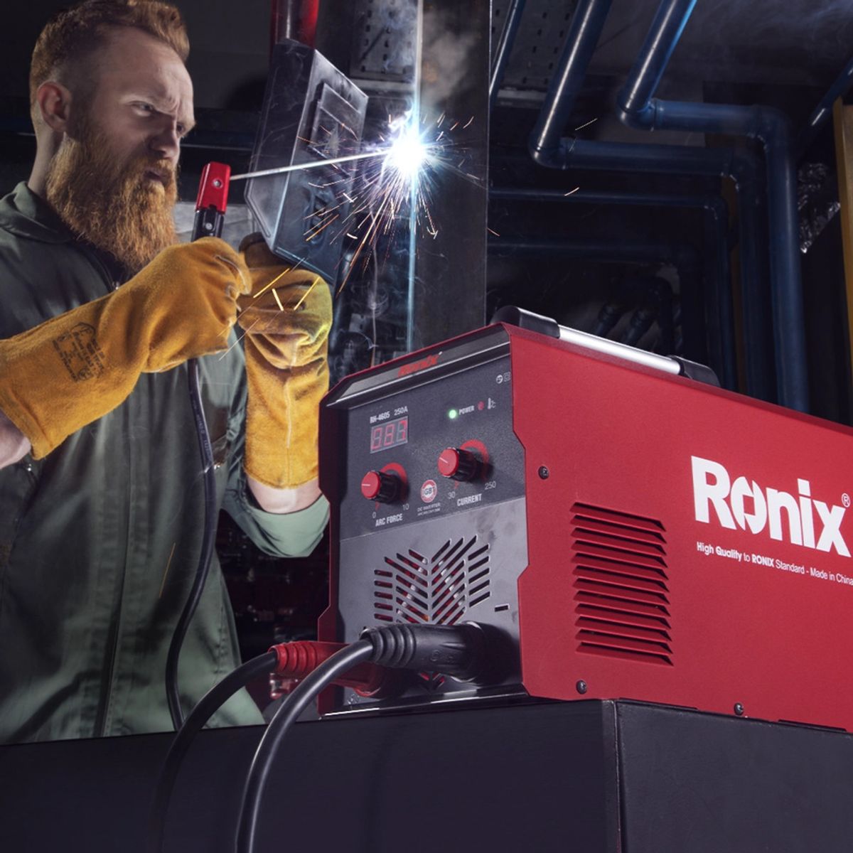 RONIX - Máquina de Soldar 250A Inverter DC ARC IGBT RONIX RH-4605