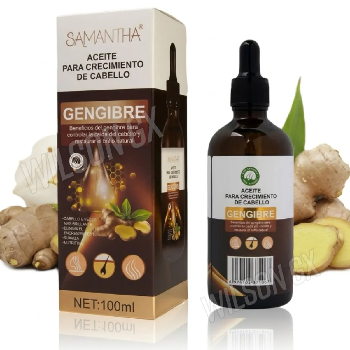 OEM - Aceite De Jengibre Para Crecimiento Del Cabello Y Contra Caida 100ml