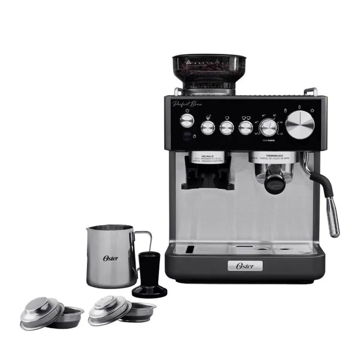 OSTER - Cafetera Espresso Oster Perfect Brew BVSTEM7301 con Molinillo