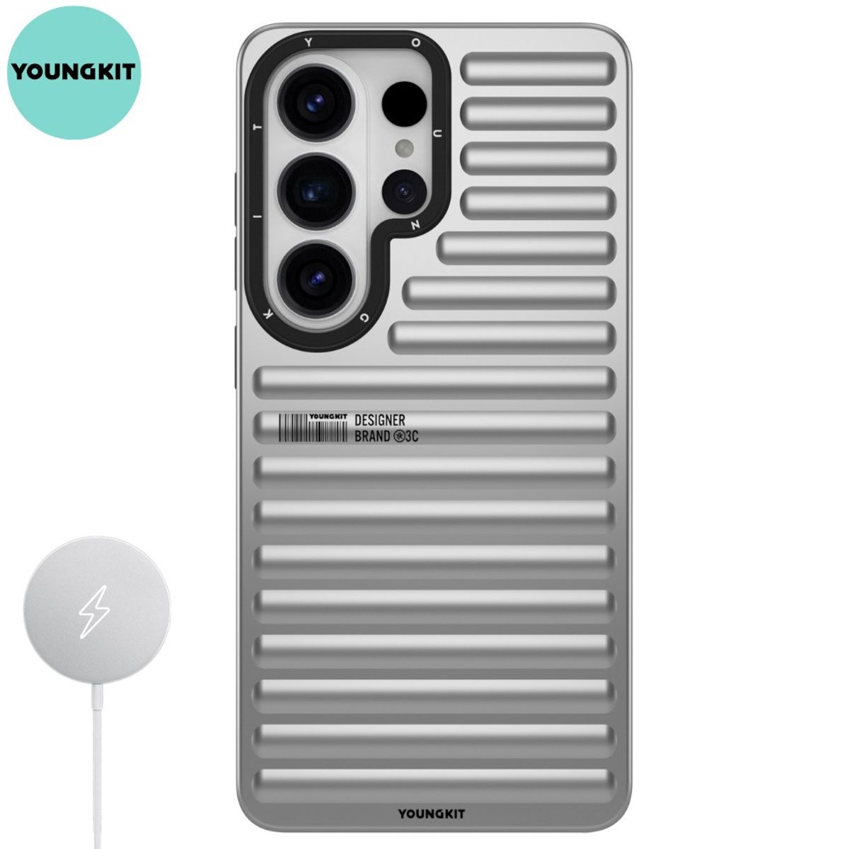 YOUNGKIT - Case para Samsung Galaxy S26 Ultra Youngkit True Color Luggage MagSafe - Plateado