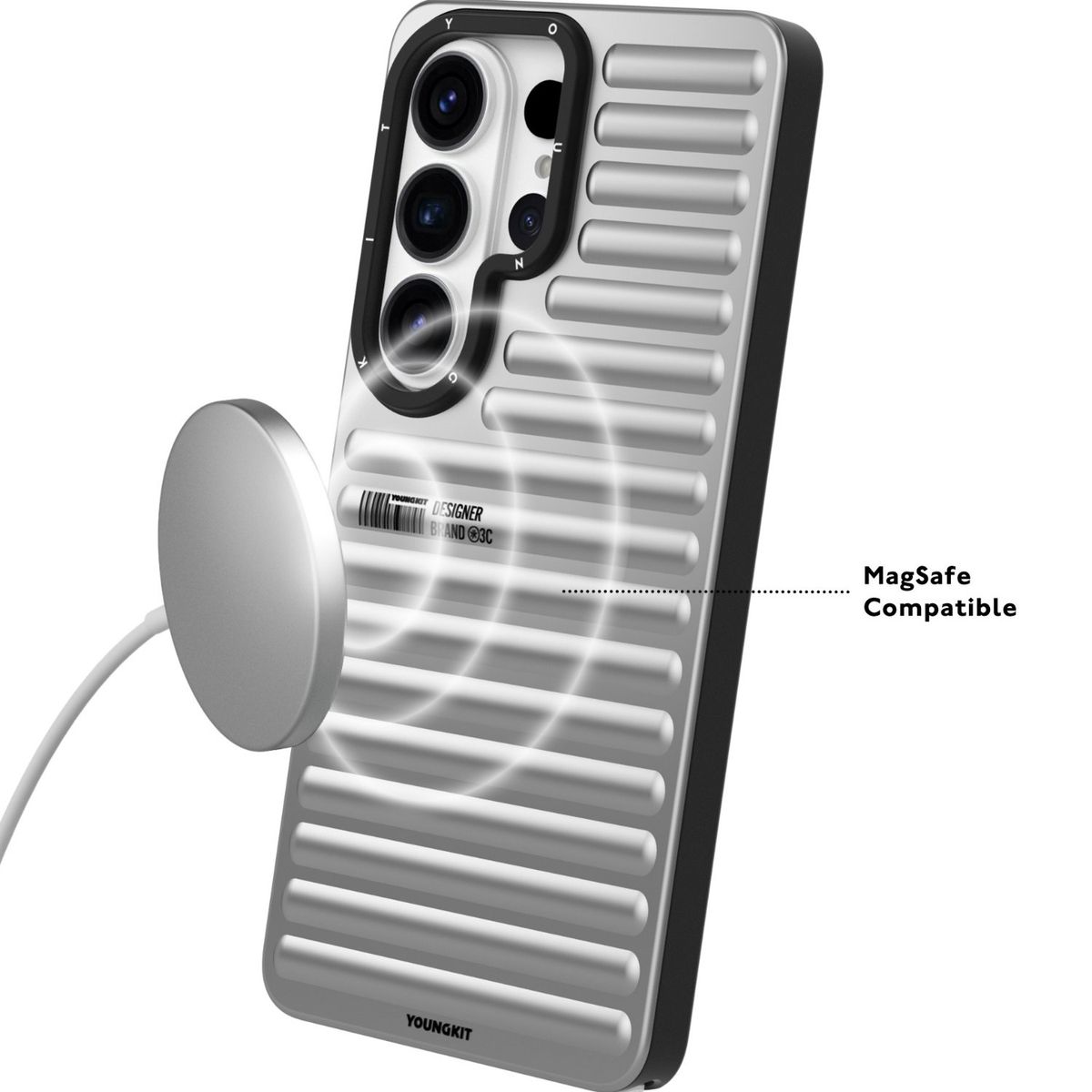 YOUNGKIT - Case para Samsung Galaxy S26 Ultra Youngkit True Color Luggage MagSafe - Plateado