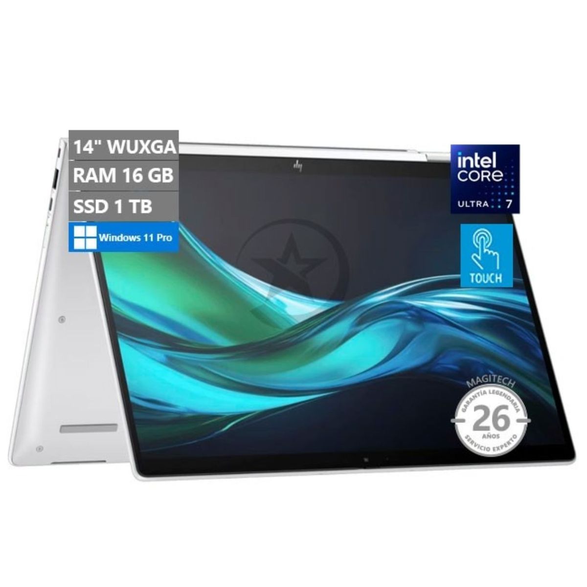 HP - Laptop HP Elitebook 1040 x360 G11 14” WUXGA Táctil, Core Ultra 7-155U, Ram 16GB, Ssd 1TB, Win 11 Pro