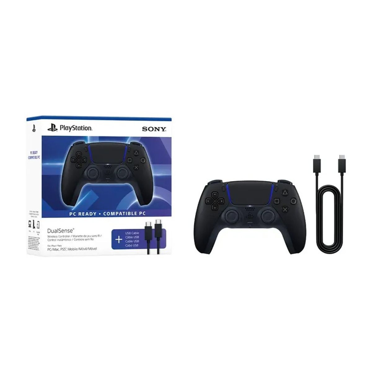 SONY - Mando de Ps5 Color Negro Con Cable