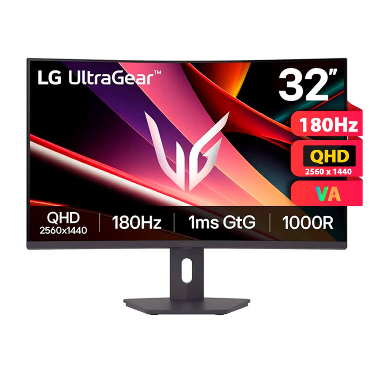 LG - Monitor LG UltraGear 32G600A 32" QHD 180Hz 1 ms VA CURVO
