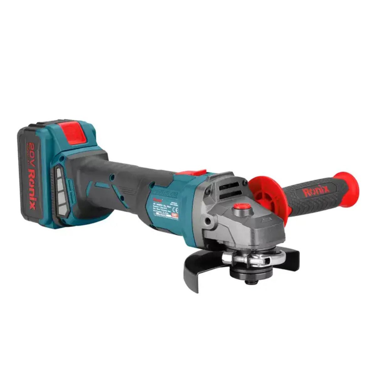 RONIX - Amoladora Inalámbrica 4 1/2″ 20V 4Ah BRUSHLESS RONIX 8901K