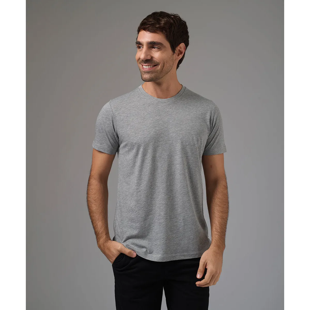 MBO - Polo Algodón Básico Cuello Redondo Melange Hombre MBO