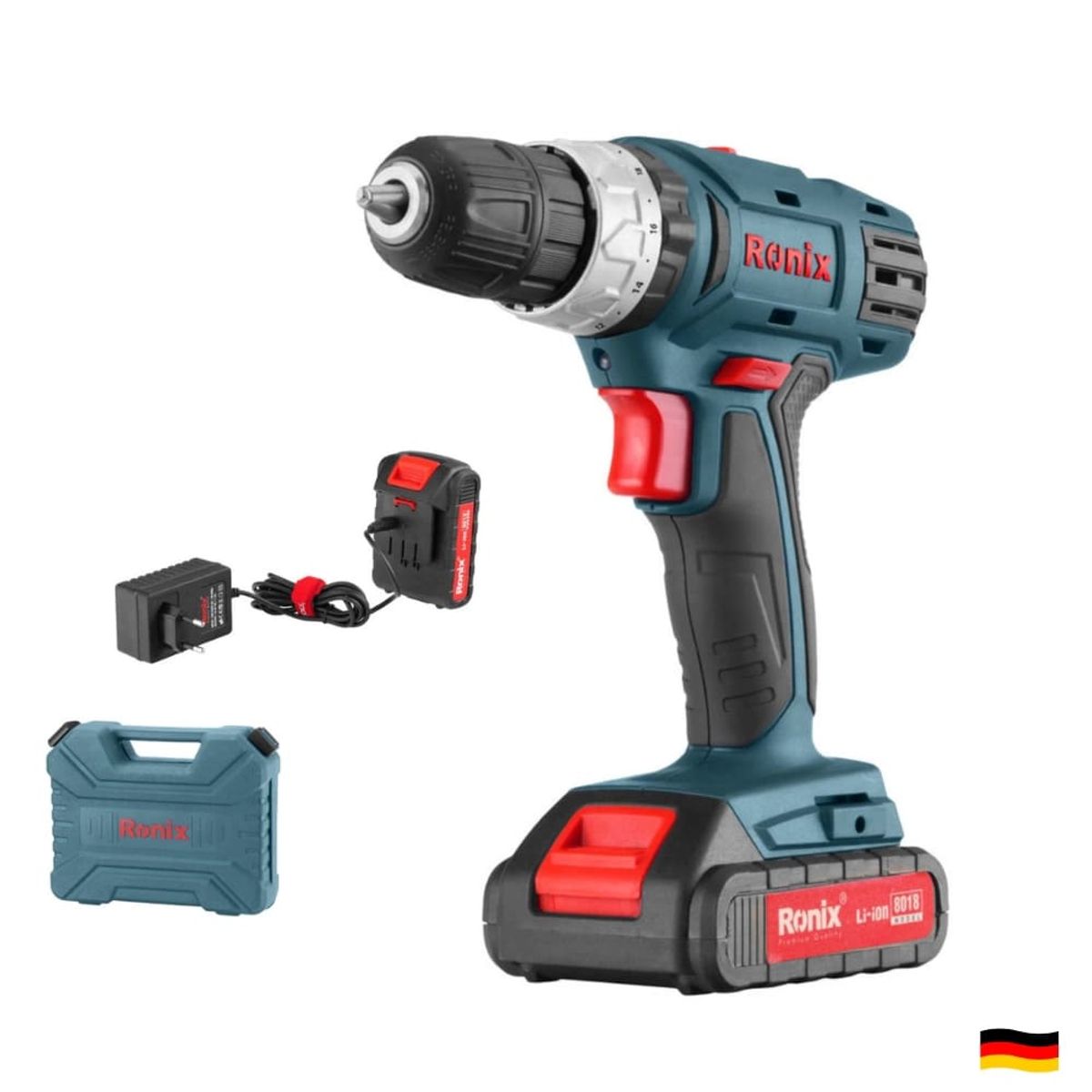 RONIX - Taladro Atornillador 18V Inalámbrico RONIX 8018