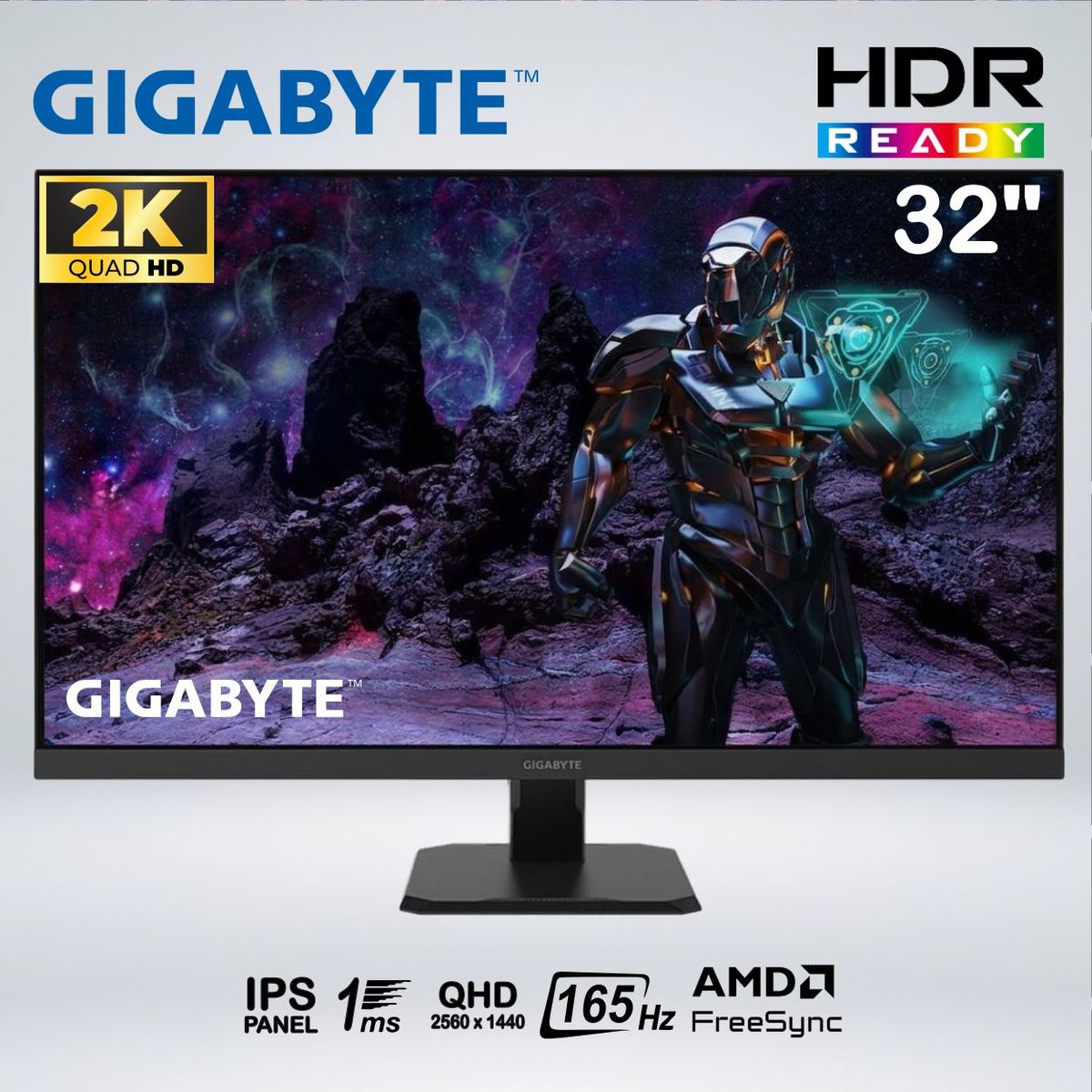 GIGABYTE - MONITOR GS32Q GAMER QHD 32 " IPS 165hz 1ms HDR AMDfreesync