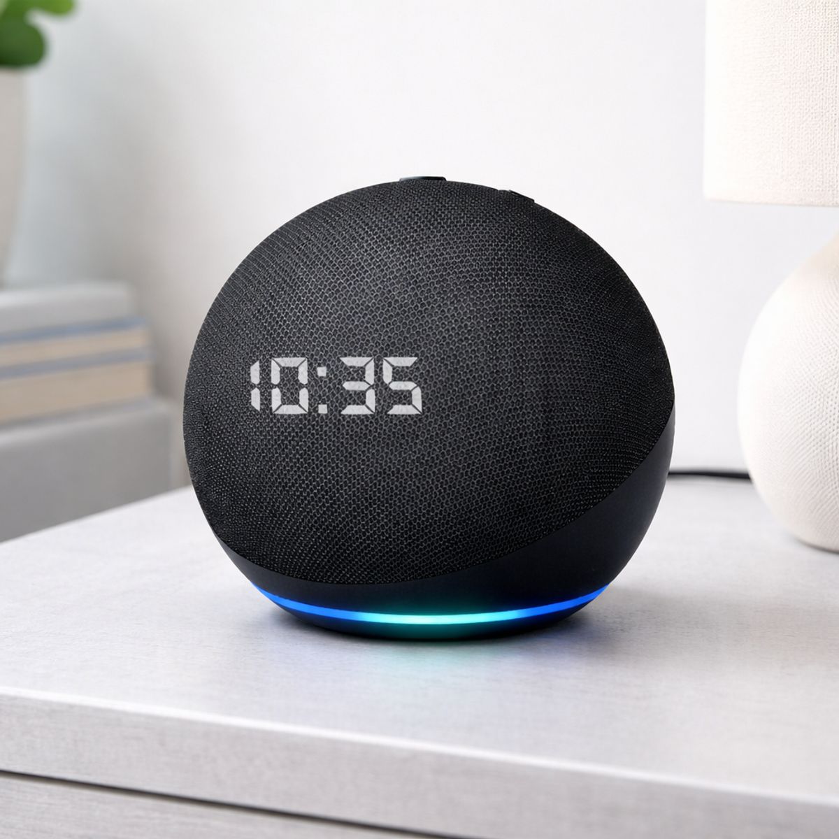 GENERICO - Parlante Bluetooth con Reloj LED Portátil Luz RGB Azul