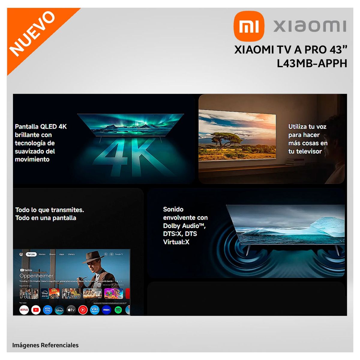 Televisor Xiaomi A Pro 43"  Pulg.  Qled 4K Ultra HD Smart L43MB-APPH - Modelo 2026, marca XIAOMI - Foto 2