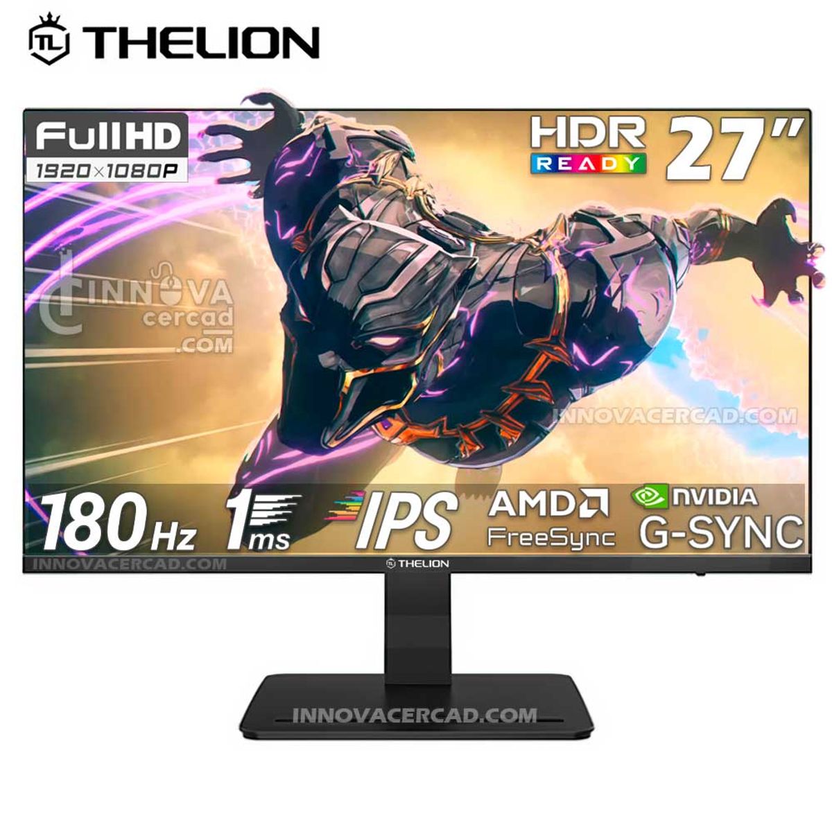 UNIVERSAL - MONITOR THELION MG27EFI, 27 IPS, FHD, 180Hz, 1ms MPRT, Compatible FreeSync, G-Sync