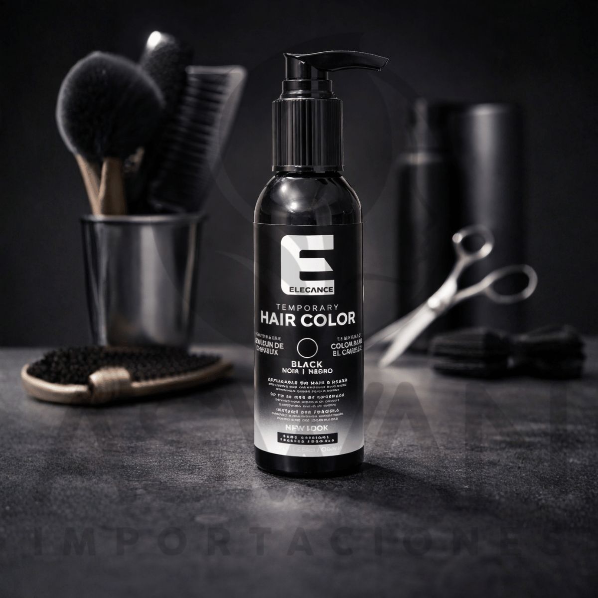 ELEGANCE - Elegance Temporary Hair Color Para Cabello y Barba - Negro