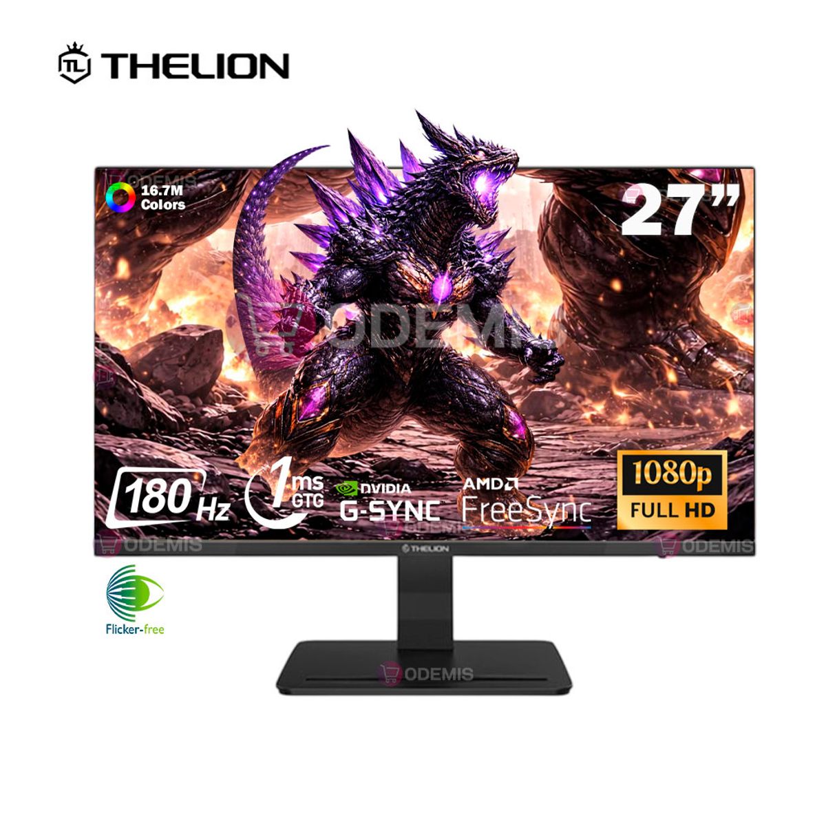 UNIVERSAL - MONITOR THELION MG27EFI, 27 IPS, FHD, 180Hz, 1ms MPRT, Compatible FreeSync, G-Sync