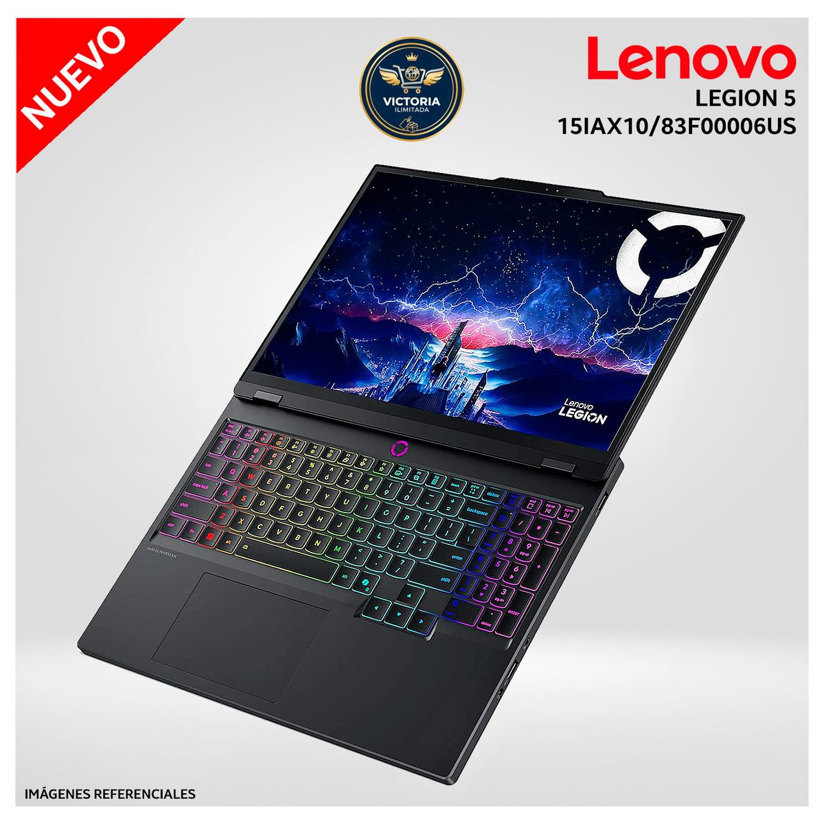 LENOVO - Laptop Gamer Lenovo Legion 5 15IAX10 Core Ultra 7-255HX RTX5070 16GB RAM 1TB SSD 15.1″ WQXGA OLED 165Hz(83F00006US)