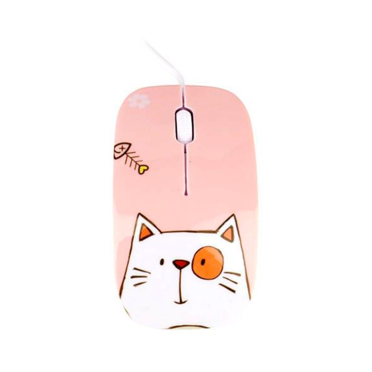 HALION - MOUSE HALION GATITO BLANCO 1600DPI USB COMPATIBLE LAPTOP PN HA-M853