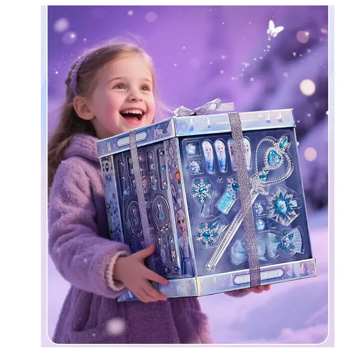 FROZEN - Juguete Set de Joyas y Cuentas de Frozen con Varita y Corona