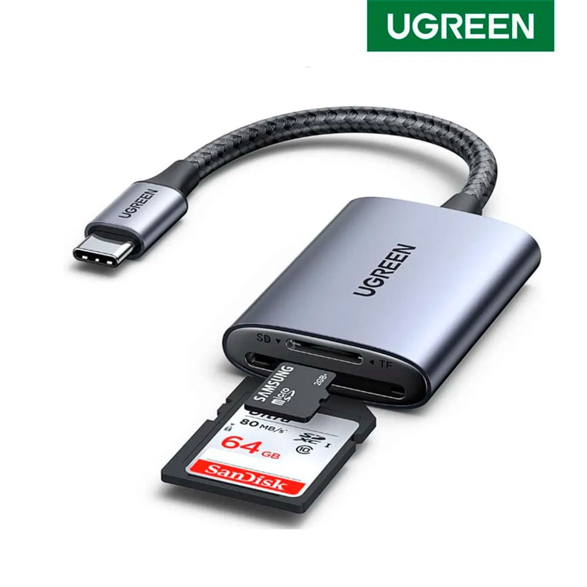 UGREEN - Adaptador Usb C A Sd Microsd Ugreen CM401 Alta Velocidad