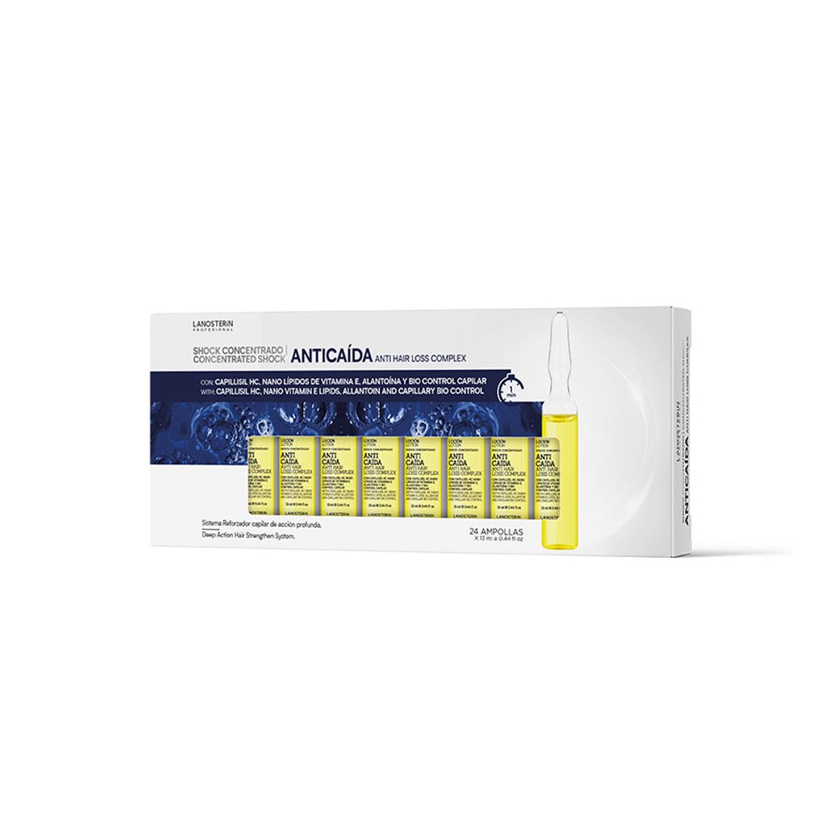 Lanosterin - Ampolla Lanosterín Shock Concentrado Anticaída Caja X 24 Und