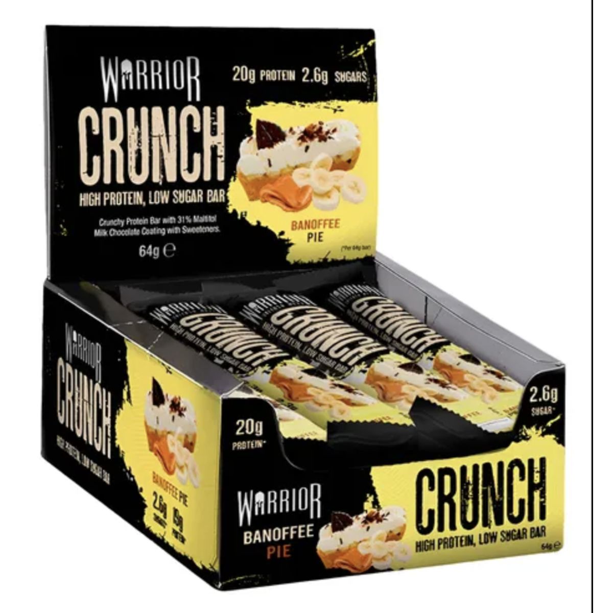 WARRIOR - Barra Proteína Warrior Crunch 64 grs caja 12 unidades - Banoffee Pie