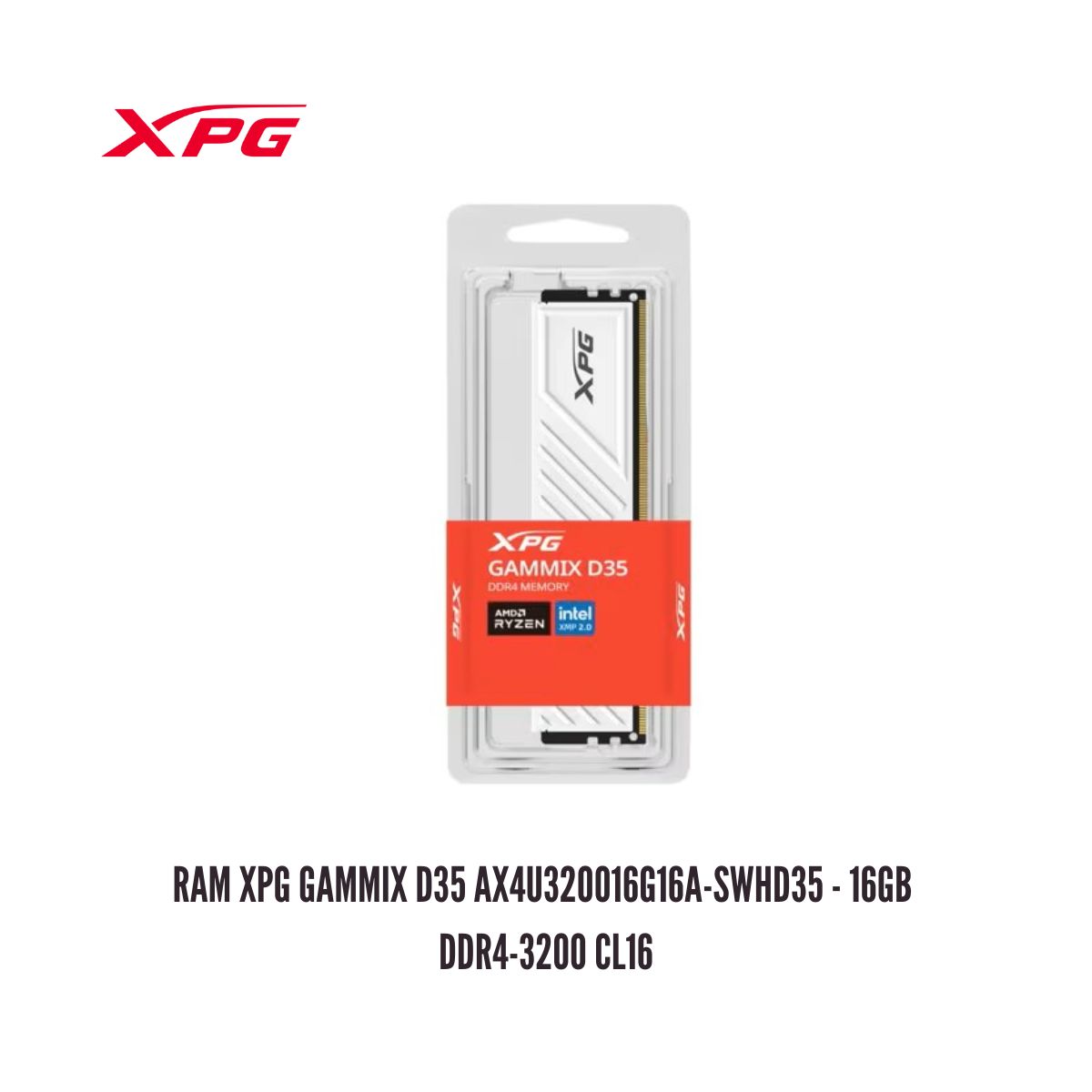 XPG - MEMORIA RAM XPG 16GB - GAMMIX D35 AX4U320016G16A-SWHD35 - DDR4-3200PC4-25600