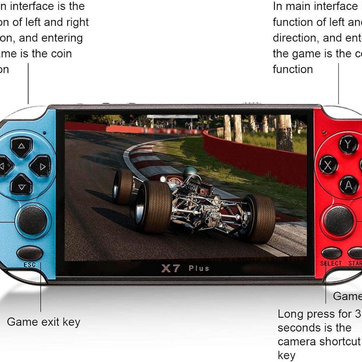 Consola retro de videojuegos X7 Plus 8GB 5.1 pulgadas pantalla, marca PUREPOWER - Foto 2
