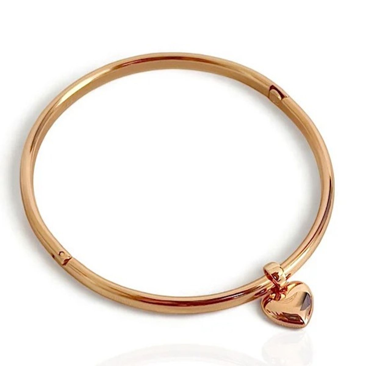 GENERICO - Pulsera Letra L + Corazon bañado en oro rosa 18 kilates