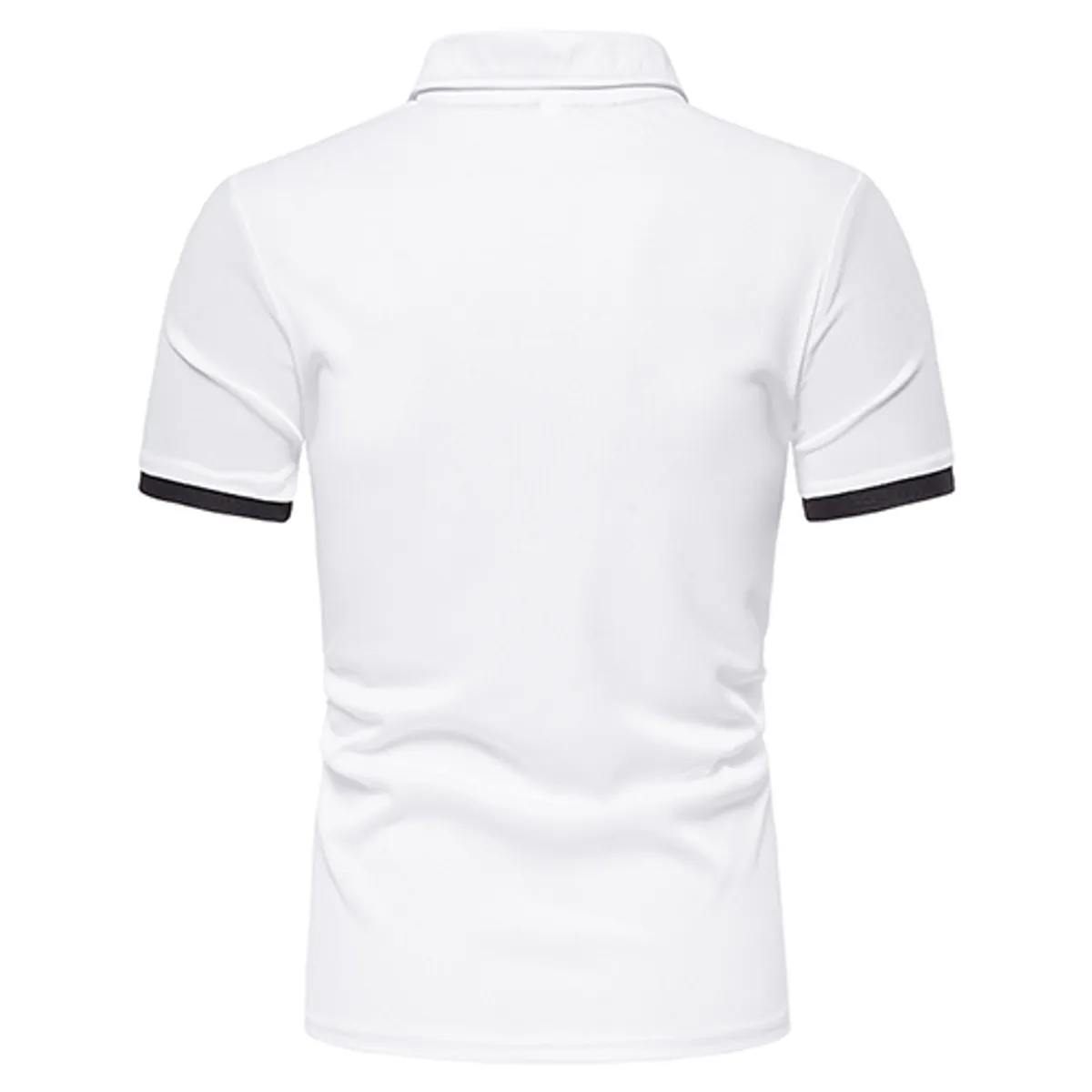 BAALATHKKO5 - Camiseta PiquÃ© Hombre Botones Manga Corta Premium Textura