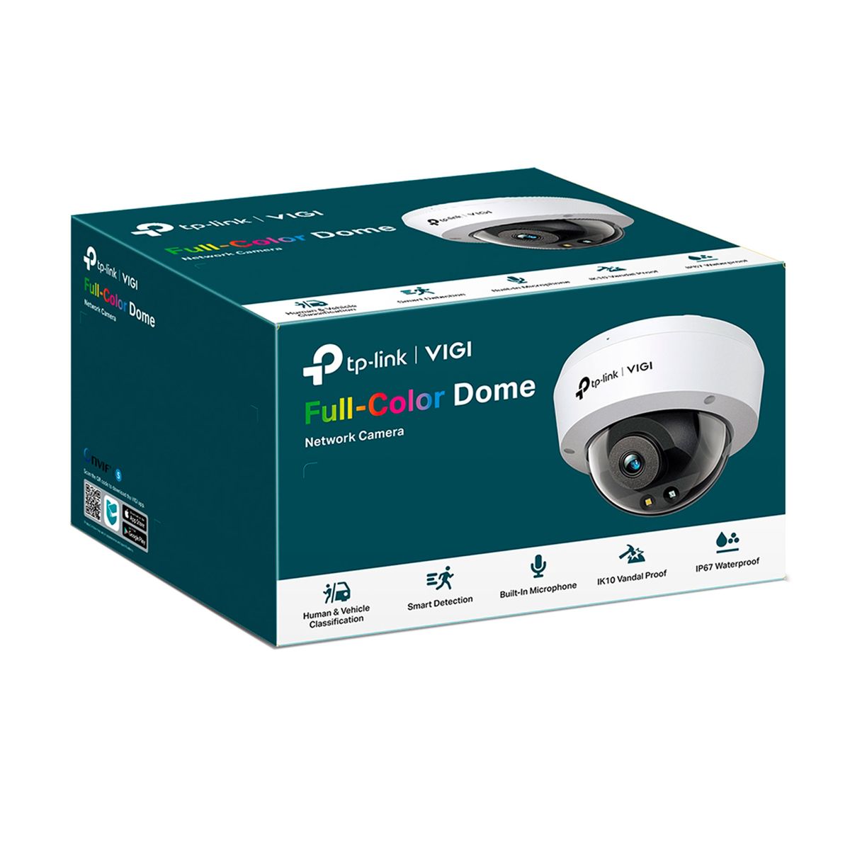 TP LINK - CAMARA IP DOMO TP-LINK VIGI 3MP FCOLOR MICROFONO IP67 PN C2302.8MM