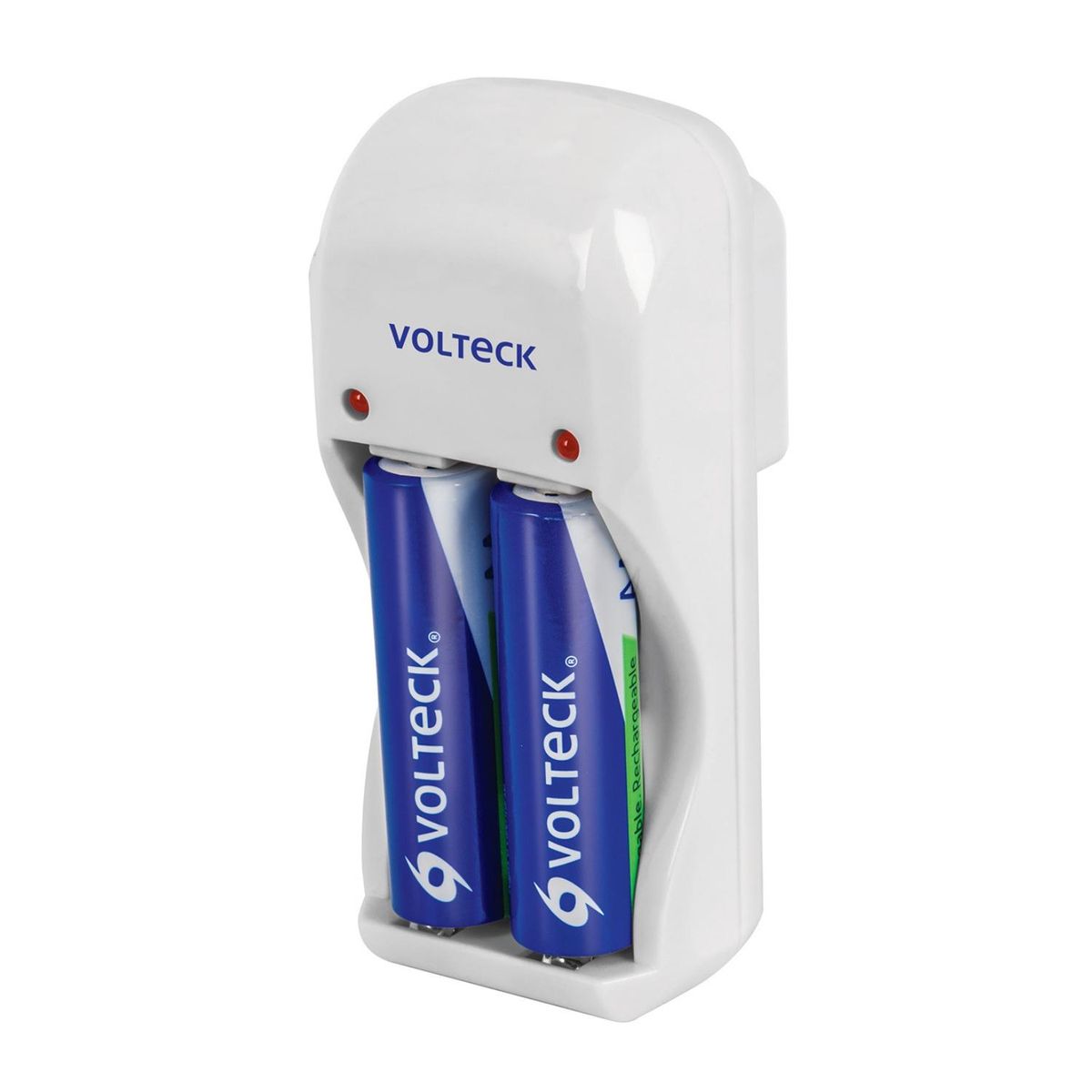 GENERICO - Cargador de Pilas AA, AAA, 9V + Blister 2 PILAS AA VOLTECK
