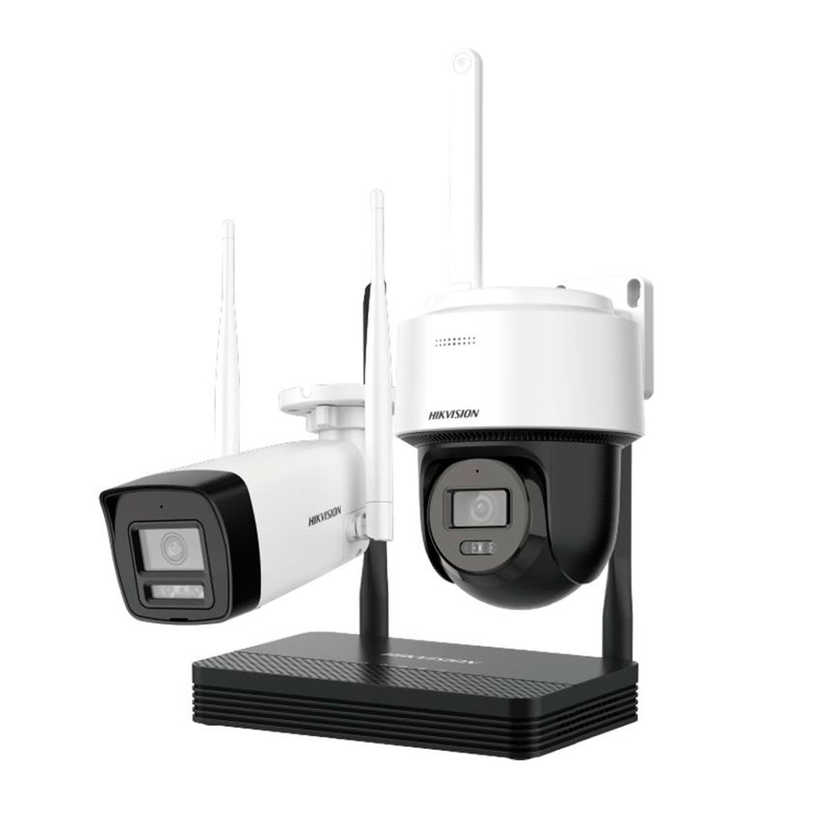 HIKVISION - KIT NVR HIKVISION 2 MP   CÁMARA BULLET  PT DOME  NVS P-N NKS422W03H