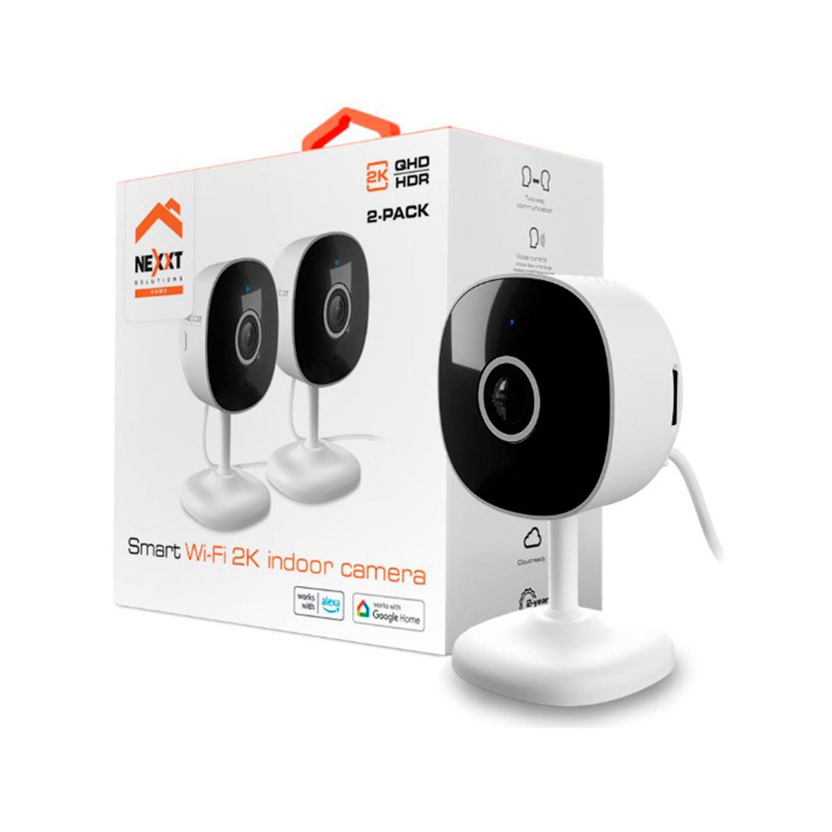 NEXXT SOLUTIONS - CAMARA SEGURIDAD NEXXT SOLUTIONS INDOOR 2K 2 PAQUETES PN NHC-I7102PK