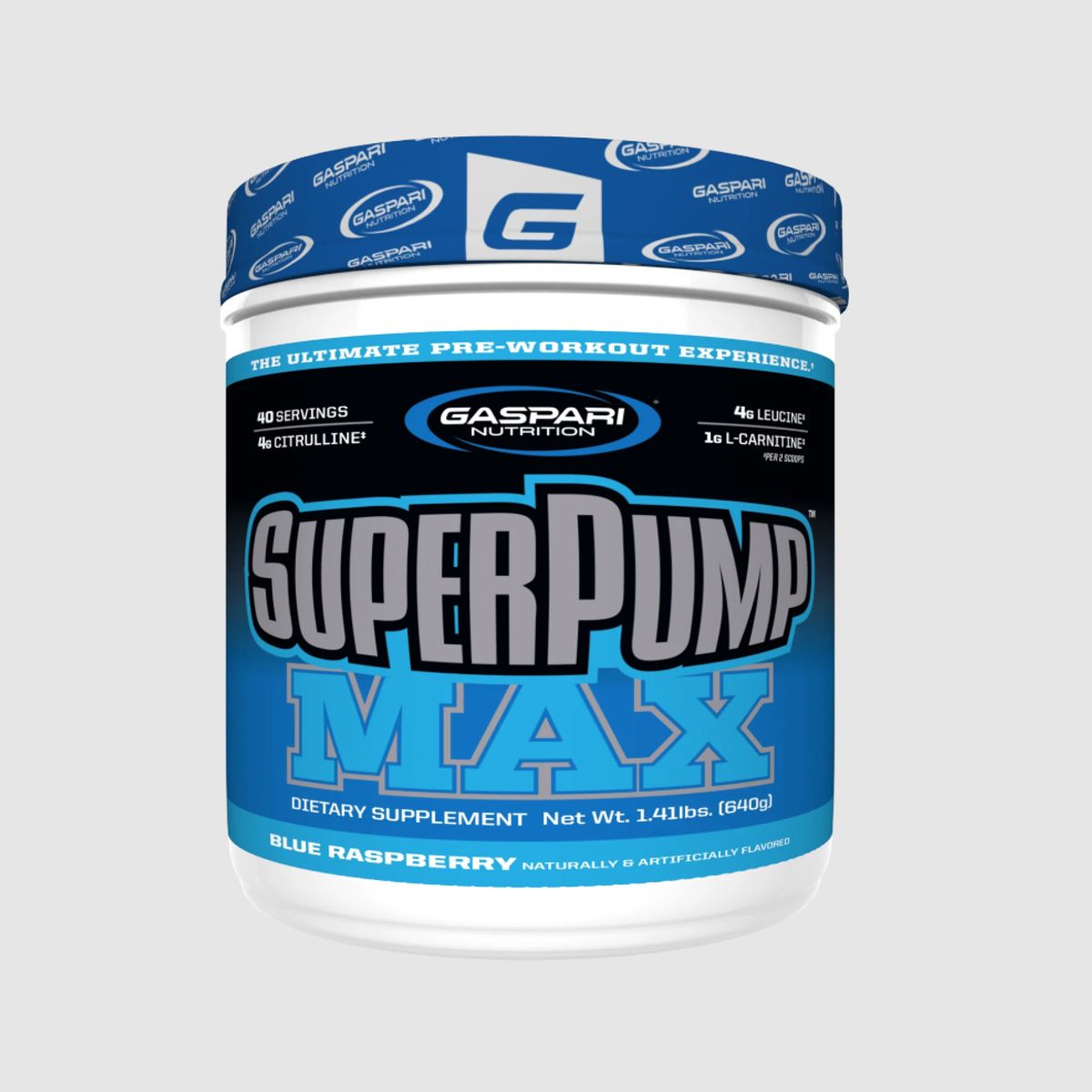 GASPARI NUTRITION - Pre-entreno SuperPump Max 40 serv - Blue Raspberry