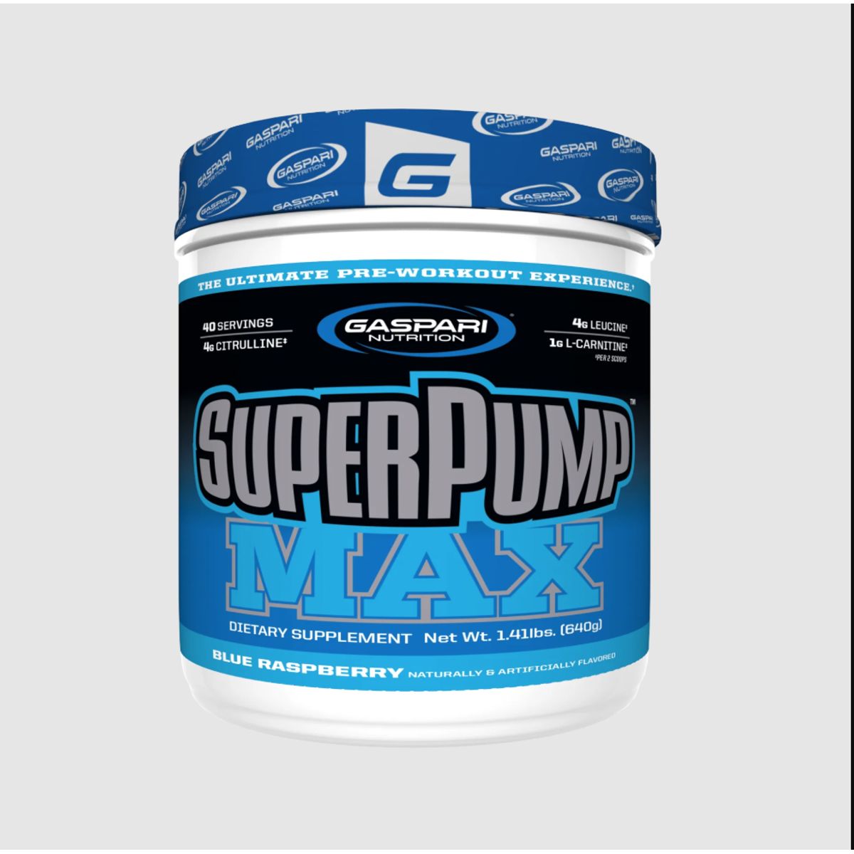 GASPARI NUTRITION - Pre-entreno SuperPump Max 40 serv - Blue Raspberry